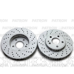 Диск тормозной MERCEDES W176/W246/C117/X156 1.8-2.2 11> передний (с перфорацией) PATRON (к-т 2шт)